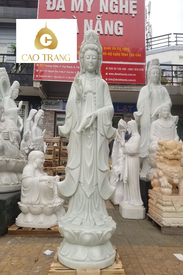 Bán Tượng Phật Quan Âm Bằng Đá Thanh Khê Đà Nẵng