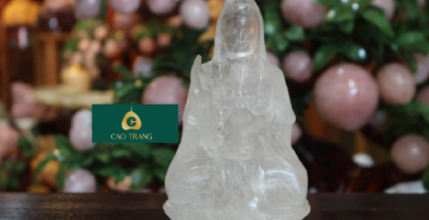 Tượng Phật Bà Quan Âm Bằng Đá Thạch Anh