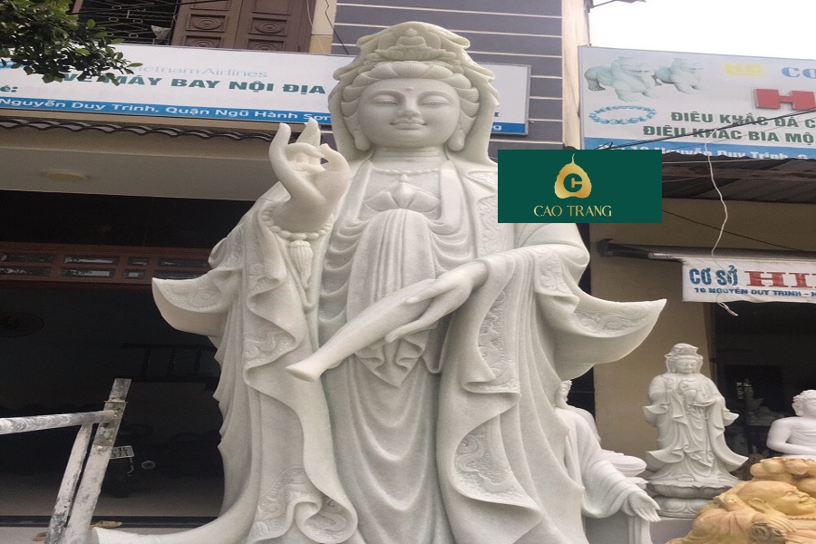 Tượng Phật Quan Âm Bằng Đá Thanh Khê Đà Nẵng