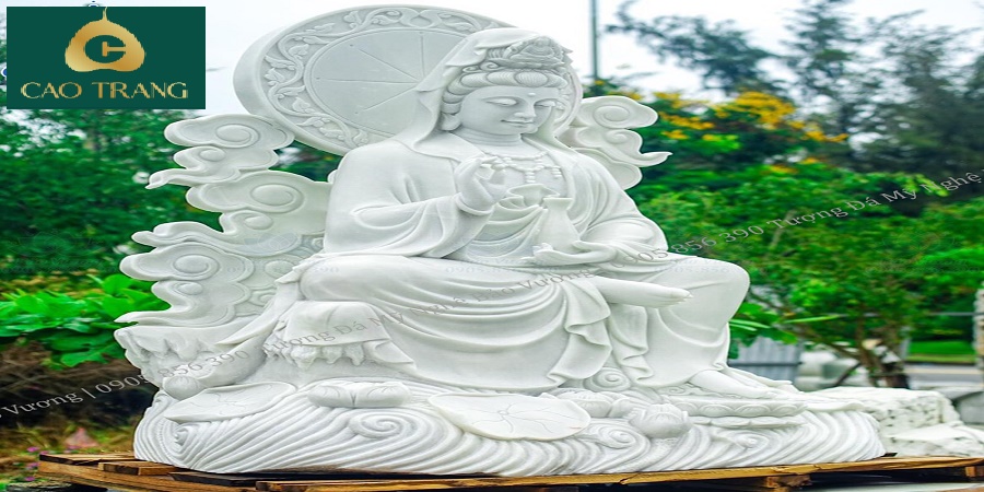 Tượng Quan Âm Tự Tại Bằng Đá