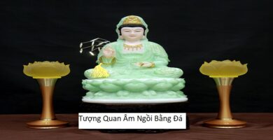 Tượng Quan Âm Ngồi Bằng Đá